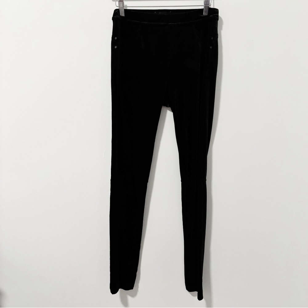Sanctuary Velvet Leggings‎ Womens Size Medium Black Classic Solid